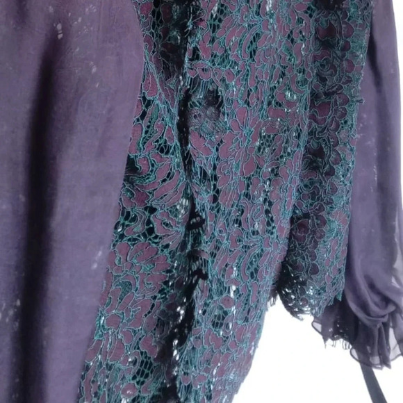 Self Portrait Lace and chiffon blouse - Picture 5 of 8